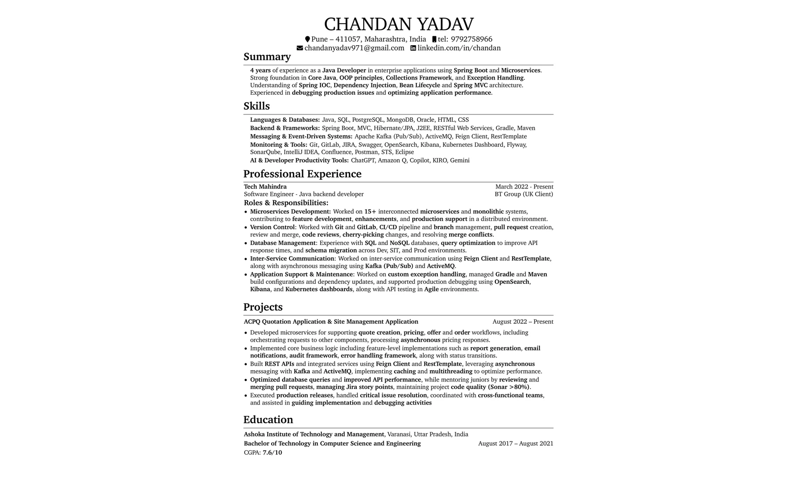 Resume 7