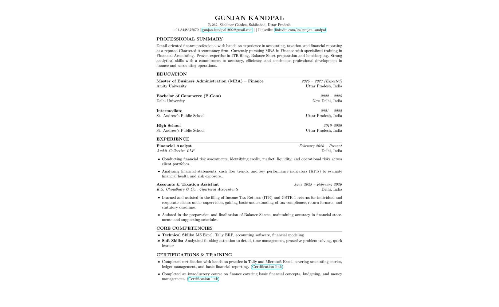 Resume 11