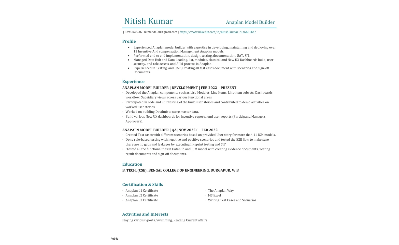 Resume 15